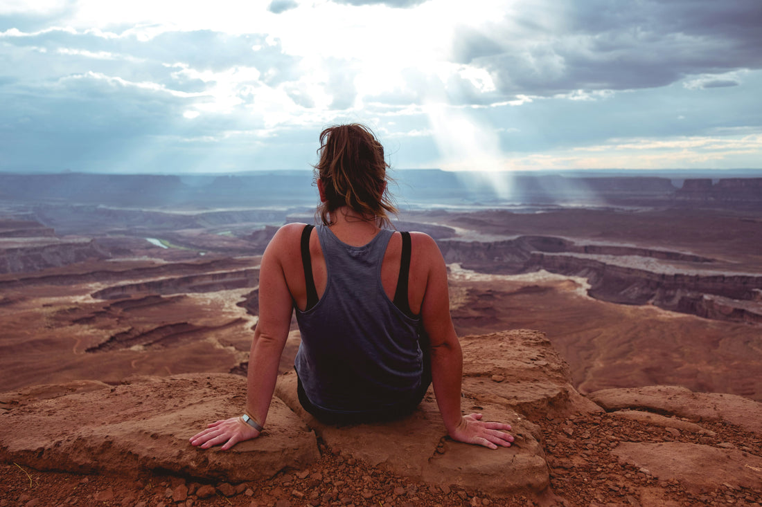 7 Ways Mindfulness Coaching Stops Anxiety in It's Tracks, so you can sit on the edge of a cliff in a beautiful place, looking at the sun beams breaking through clouds and watching the river lazily find it's way through distand canyons.